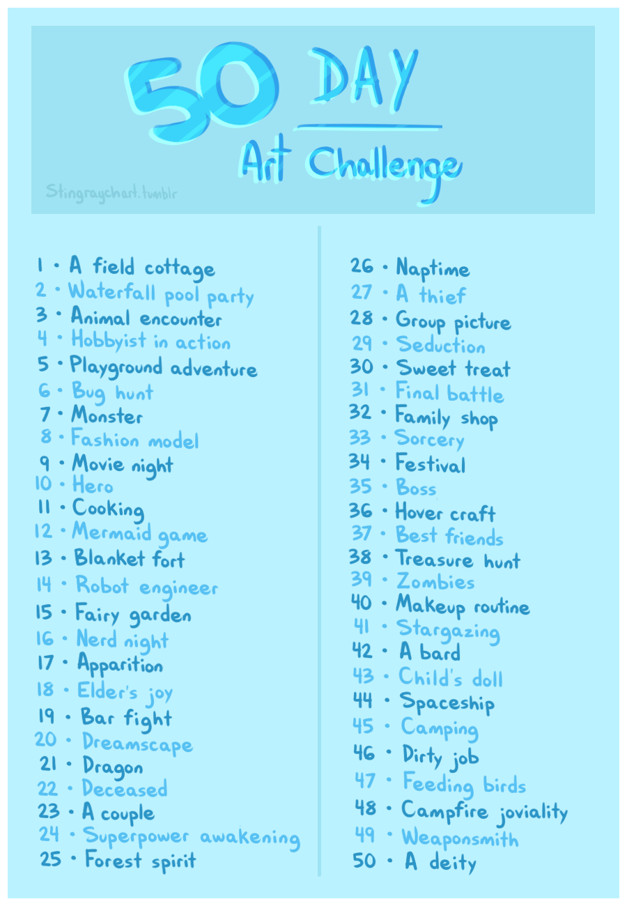 50 Day Art Challenge by Pwneropwnage on DeviantArt