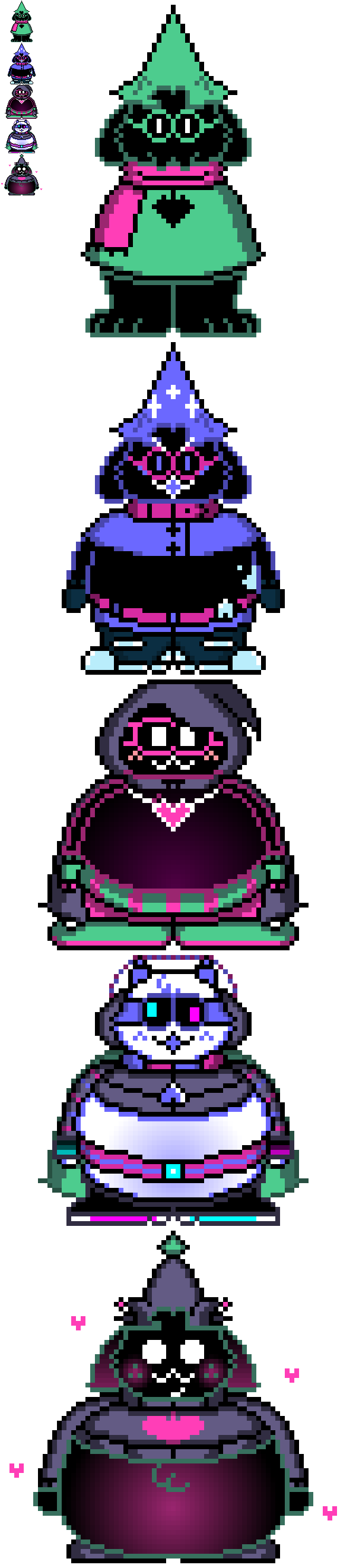 Storyshift Ralsei Swap Stack Ralsei Sprites (0-4) by V214egdYz on DeviantArt