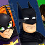 Batgirl, Batman, and Robin Print