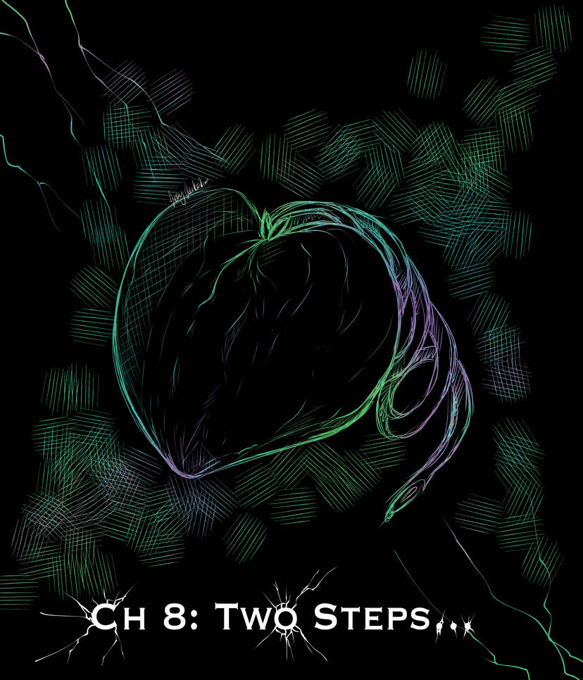 Trusslin leaf on black with cracked text