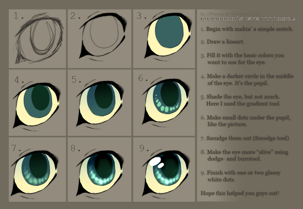 Eye tutorial by LillHanna on DeviantArt