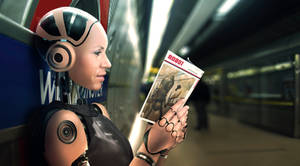 do androids read Robot book?