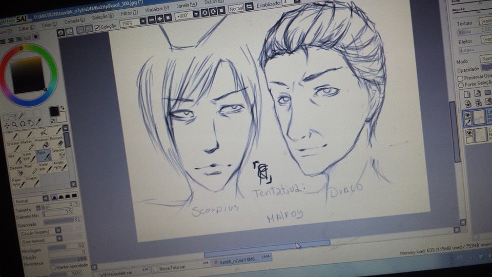 Sketch Draco and Scorpius