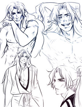 hottie inu daddy sketches