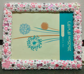 decoden handmade Decorated photo frame girl pink h