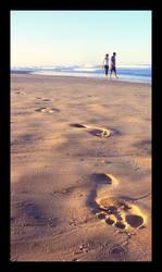 footprints in the sand