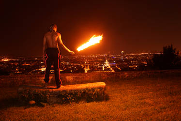 Standing over Lyon 3 (flame on)