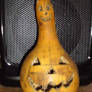 Kapok gourd detail double jack o lantern gourd