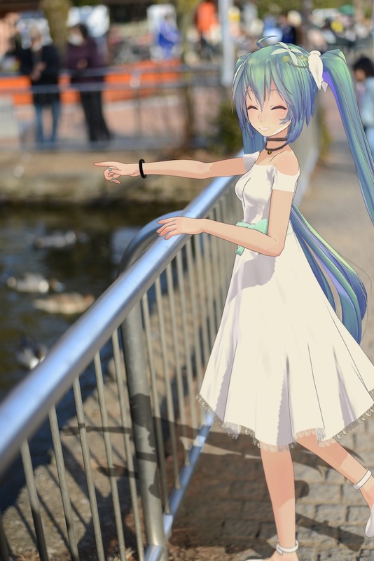 hatsune miku, photographic collage