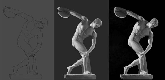 Greek Statue Value Study (Process)