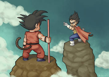 Kid Goku vs Kid Vegeta