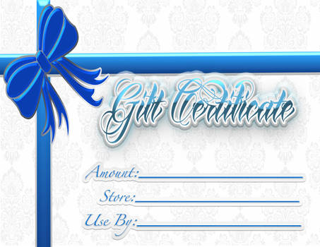 11x8.5inch Gift Certificate $$