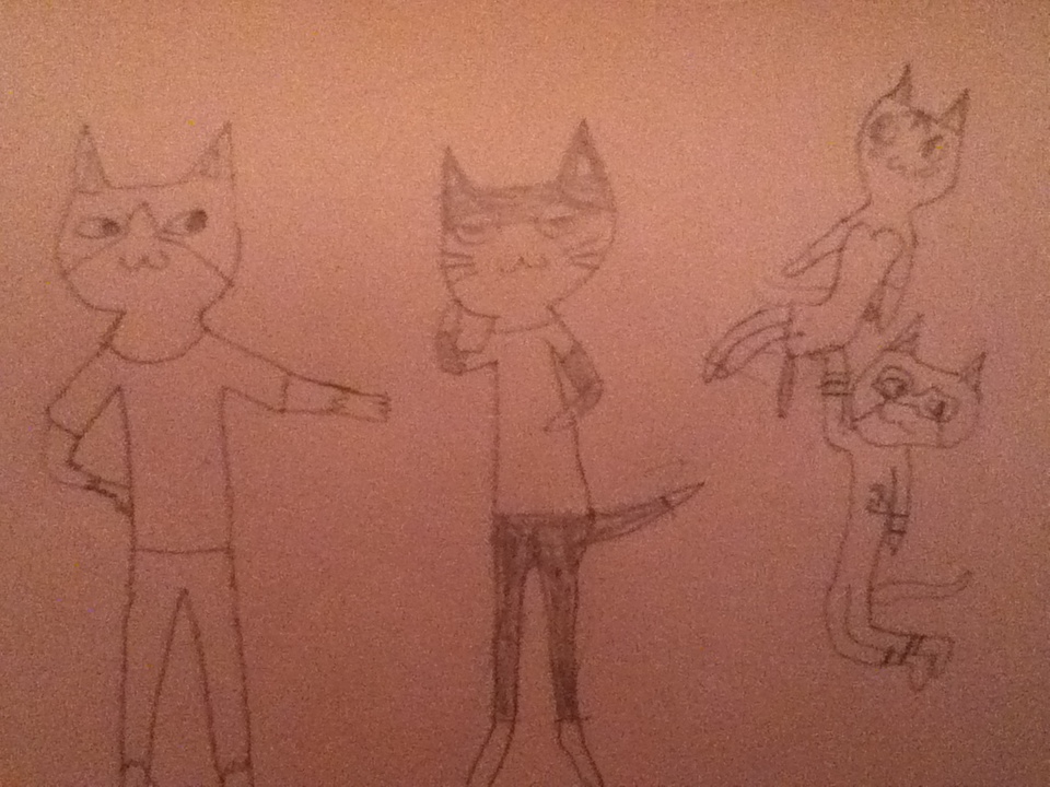 tom, rosie, punchy, and kid cat