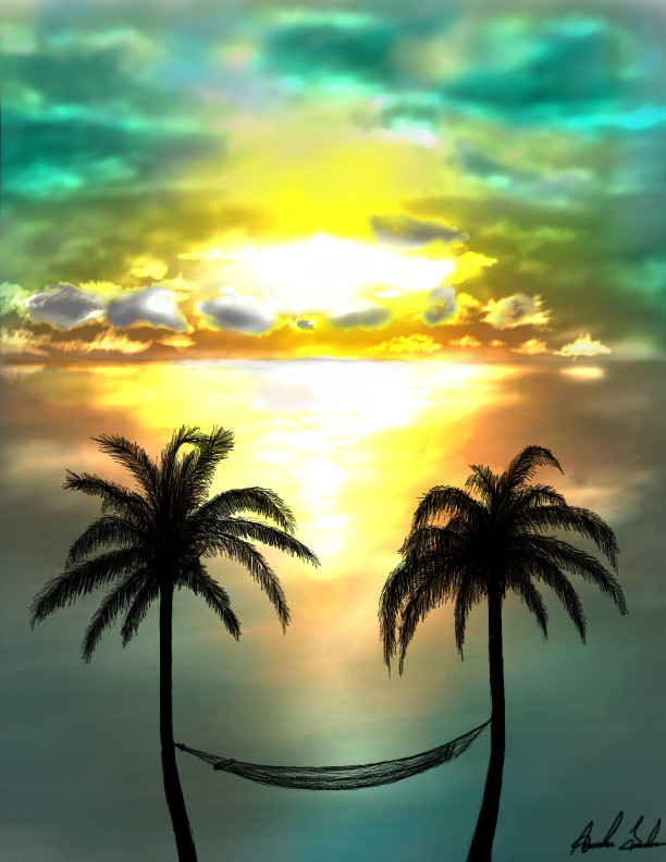 Beach Sunset Scenery Drawing Drawing Tutorial Easy beach sunset scenery drawing drawing