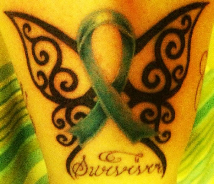 Ovarian Cancer Survivor Butterfly Ribbon Tattoo by FallenSwtAngel on  DeviantArt