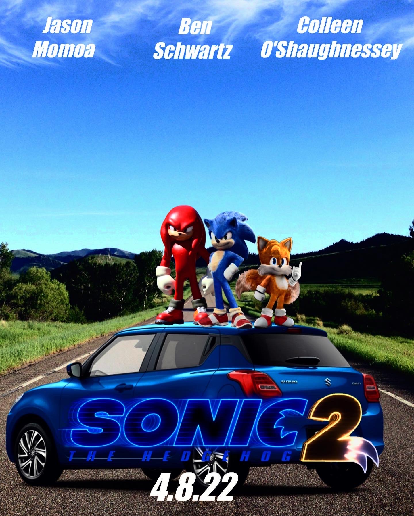 I actually prefer this fan-made Sonic 2 poster to the official design