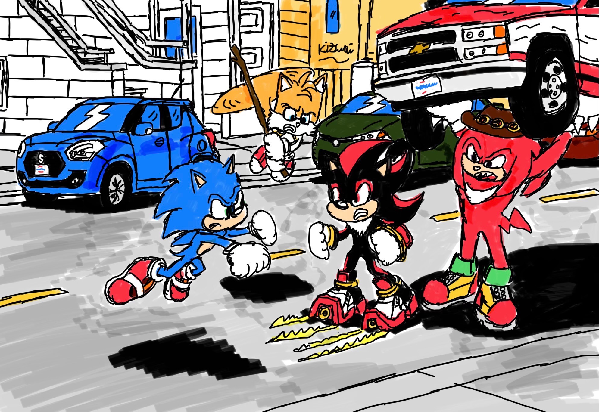 Team Sonic vs Shadow by Kitsuoi on DeviantArt