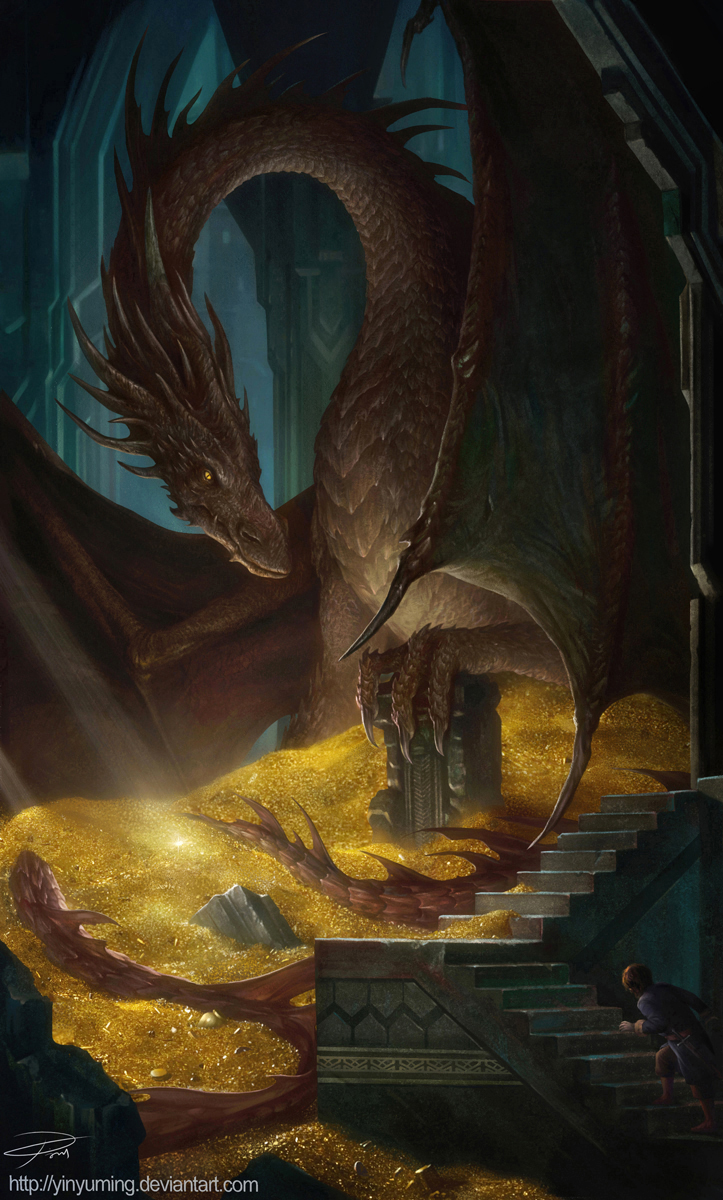 THE HOBBIT Smaug and Bilbo