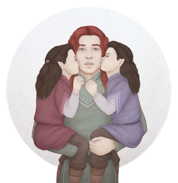 Maedhros with Elrond and Elros