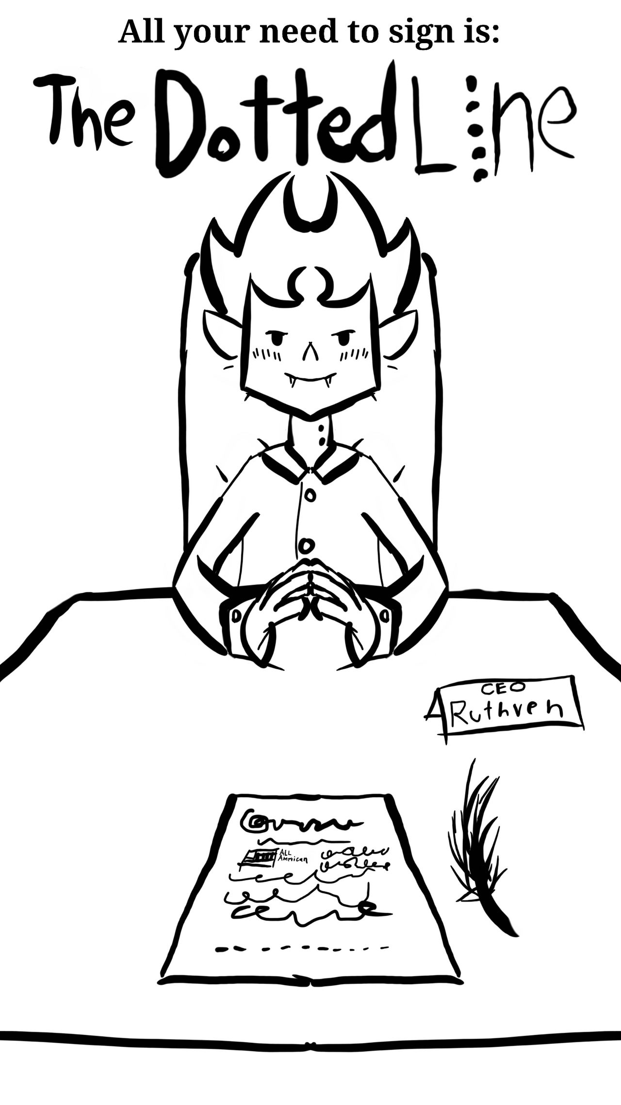 The Dotted Line chaptor cover by SweetlyCreations on DeviantArt