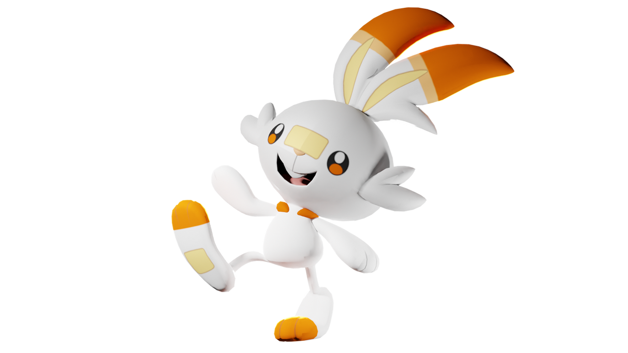 Scorbunny Render by Galactagamer02 on DeviantArt