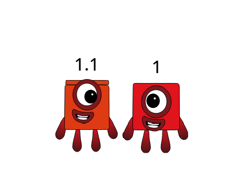 1numberblock Numberblock 1 meets Numberblock 1.1 by LadySchaefer on DeviantArt