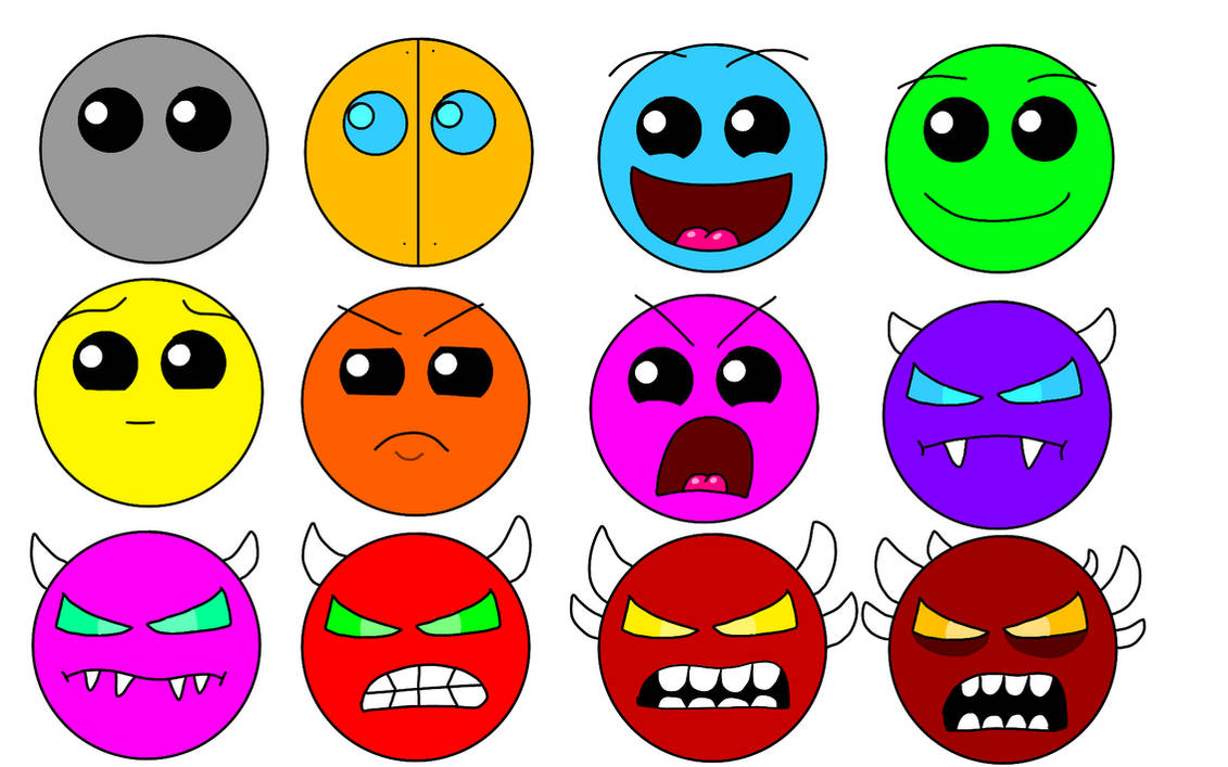 Geometry Dash Difficulty Drawings by LadySchaefer on DeviantArt