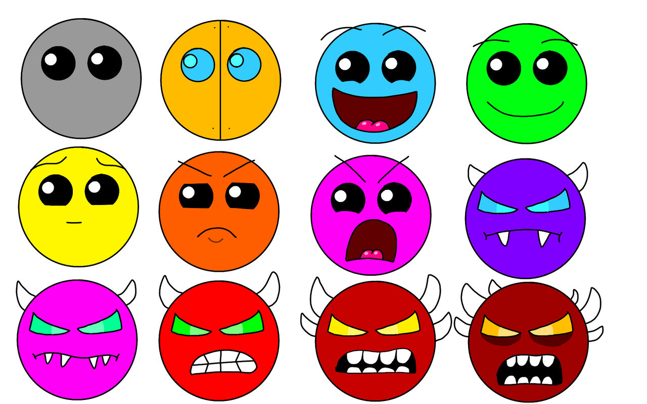 Geometry Dash Difficulty Drawings by LadySchaefer on DeviantArt