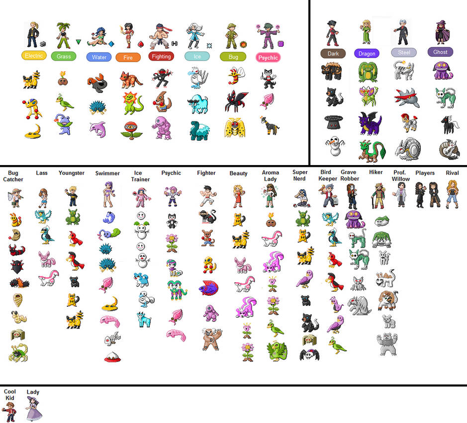 Pokemon - Unova Gym Leaders v2 by leopassos100 on DeviantArt