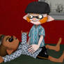 Nick be Tickling by his father as a child