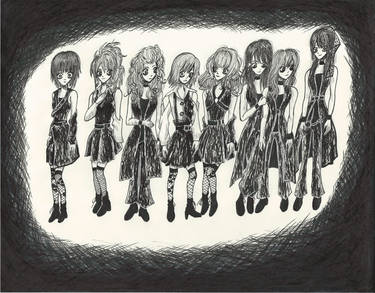 Morning Musume Tim Burton Style