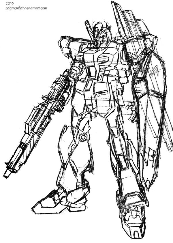 RX-93 Nu Gundam Sketch by Seig-Warheit on DeviantArt