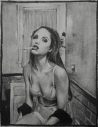 Jolie with pencil