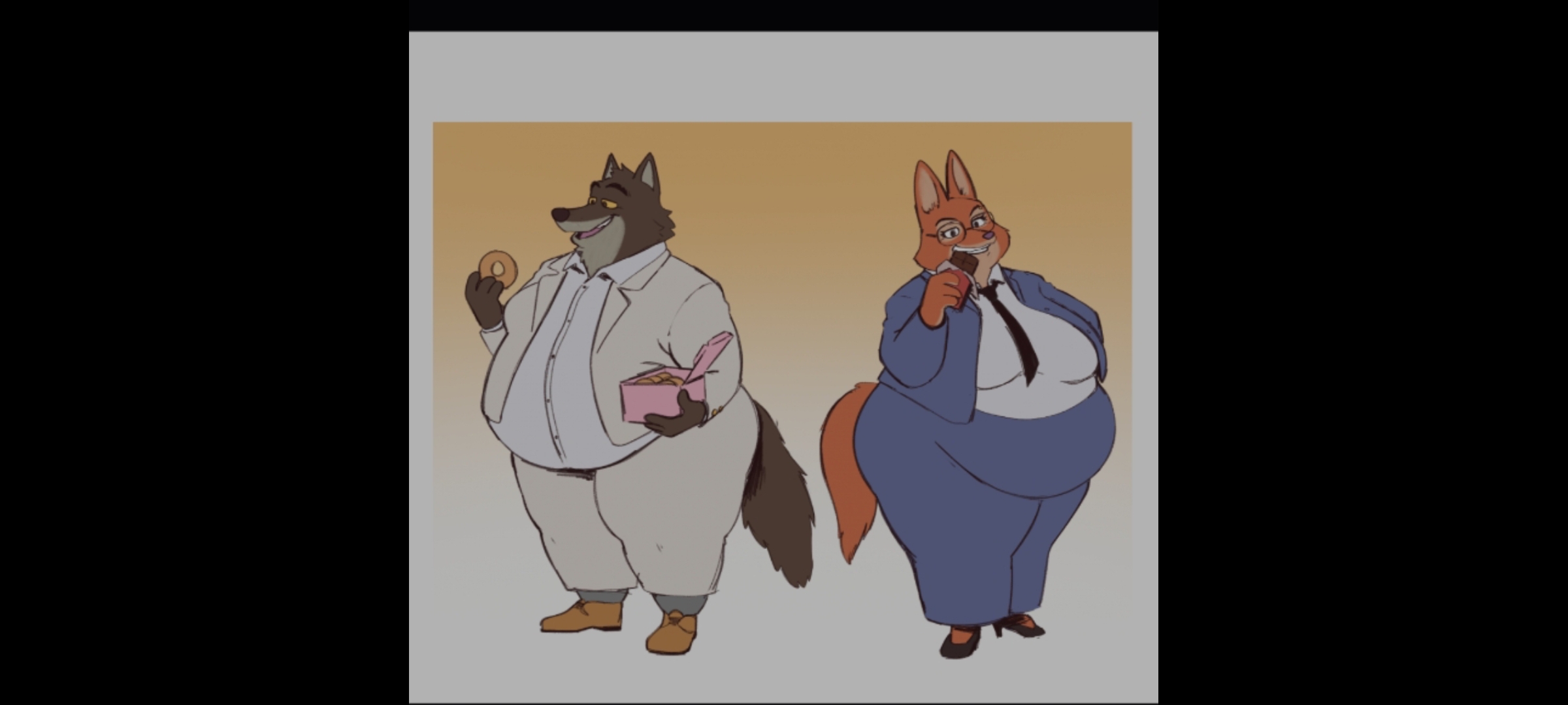 Fat Mr Wolf and Diane Foxington P1 by careme2008 on DeviantArt