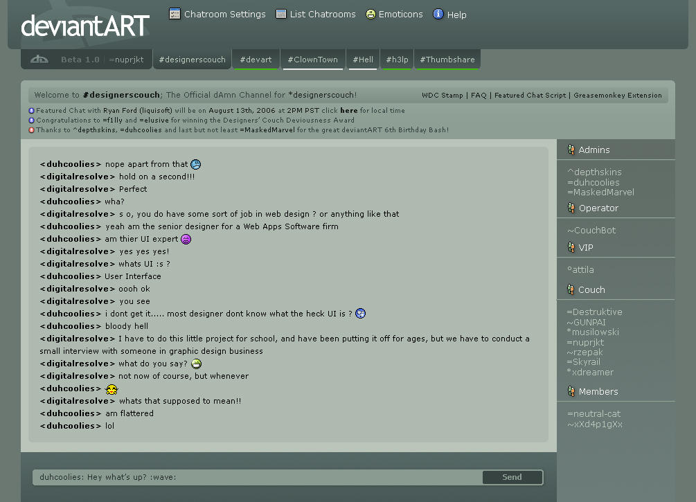 Deviantart Chat Beta 1 0 By Nuprjkt On Deviantart Deviantart Chat Beta 1 0 By Nuprjkt On Deviantart