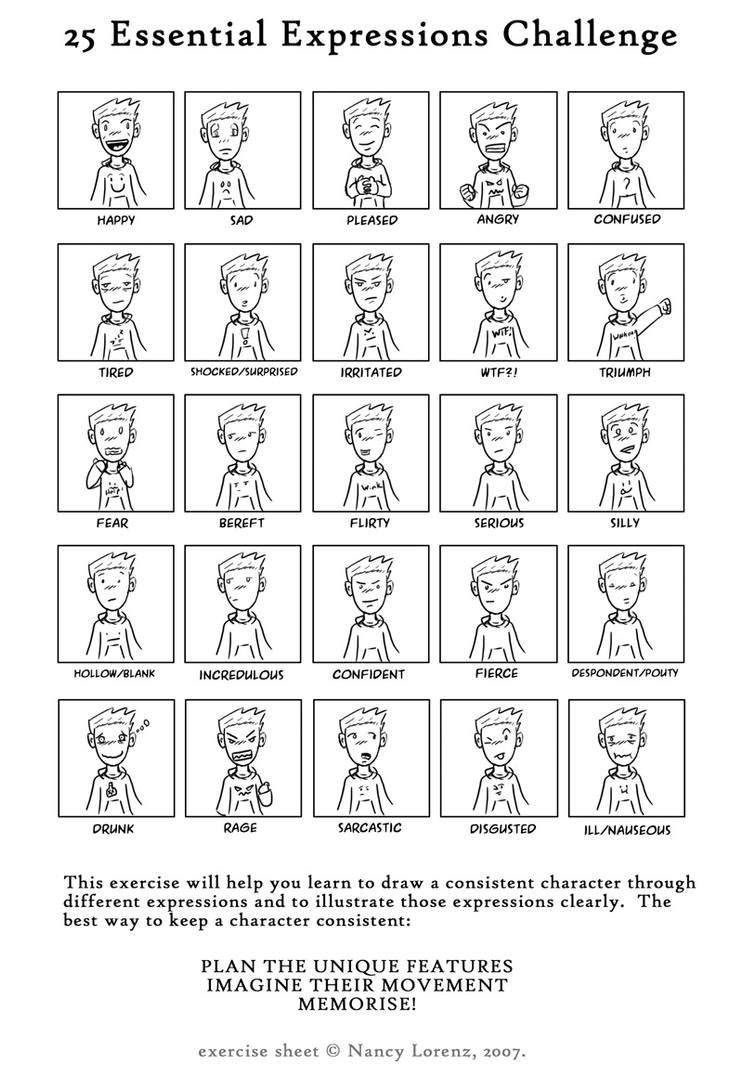 Facial Expression Exercise by jornas on DeviantArt