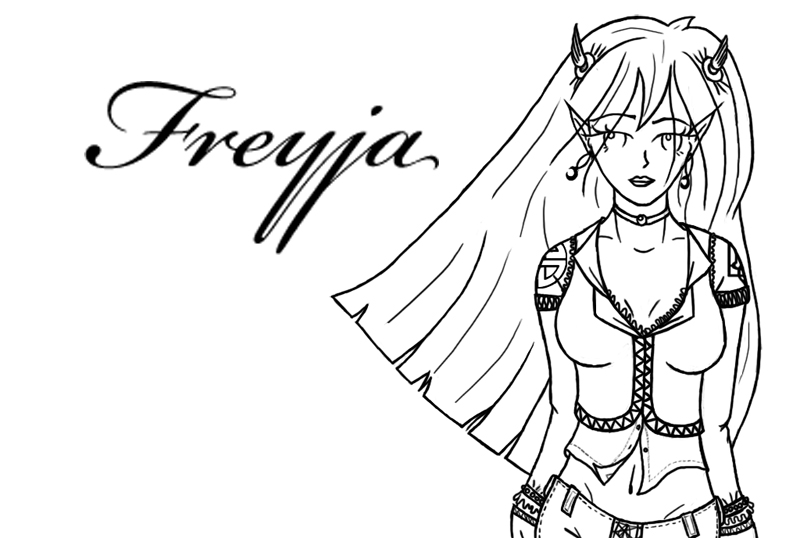 Freyja Line Art