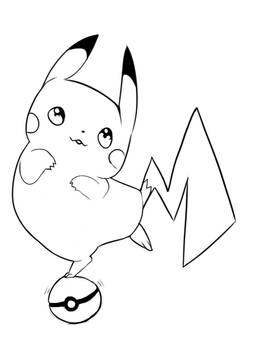 Pikachu Lineart