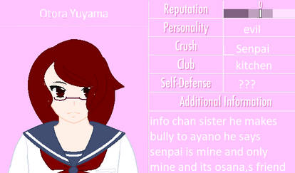 yandere sim  oc Otora Yuyama