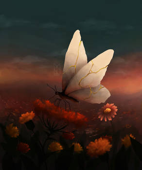 Kintsugi butterfly