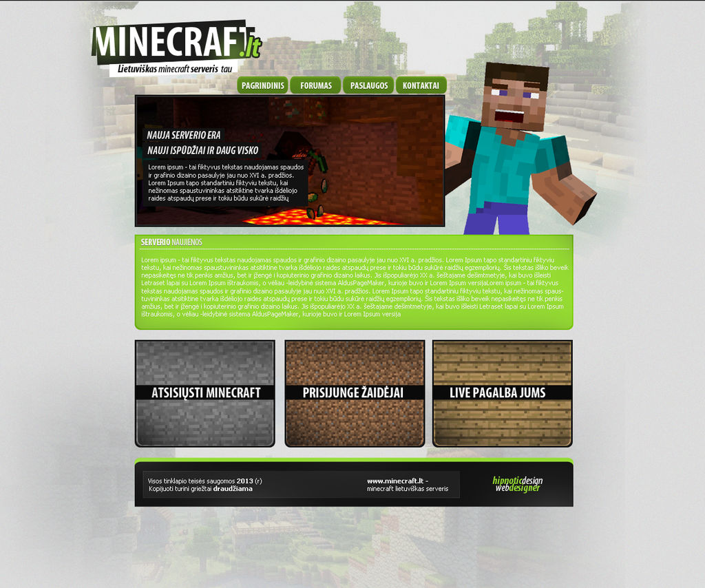 minecraft html design by hipnoticcc on DeviantArt