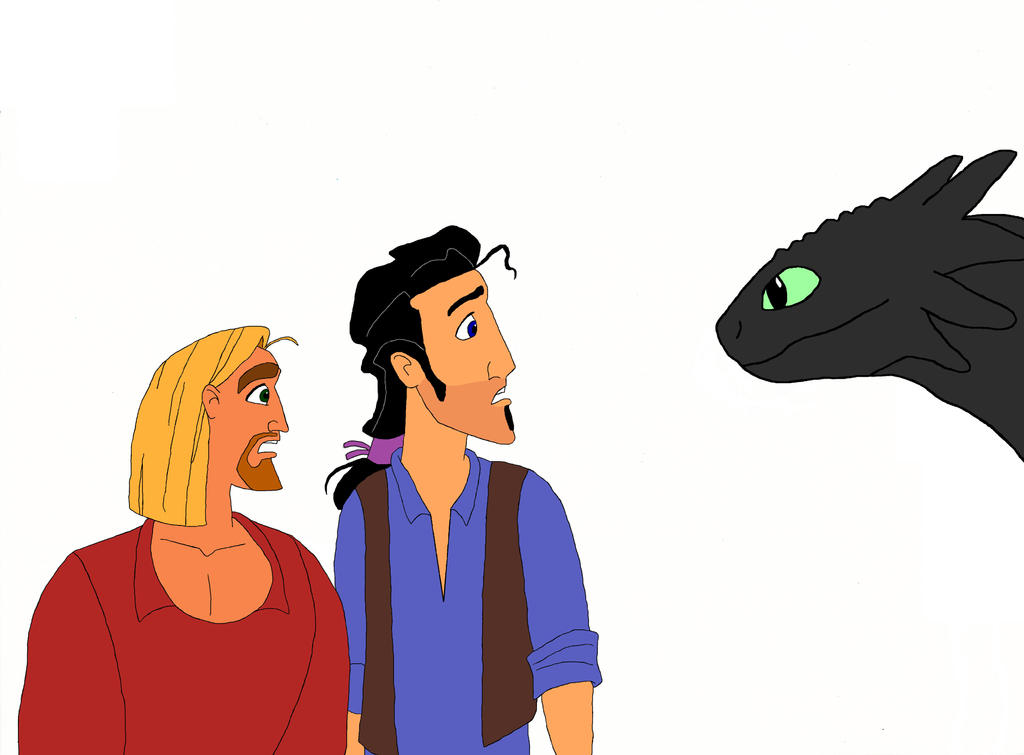 Toothless Prof Miguel, Tulio, and Toothless by ProfessorMasquerade on DeviantArt
