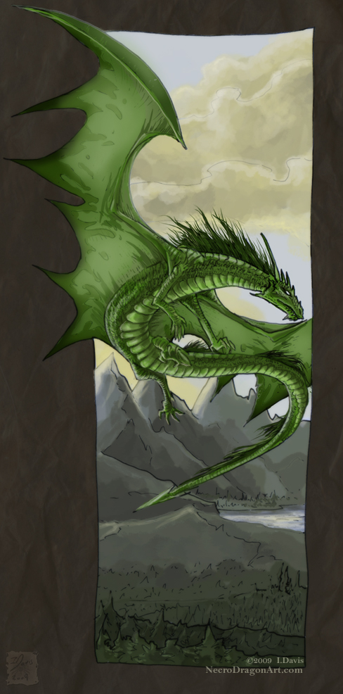 A green dragon