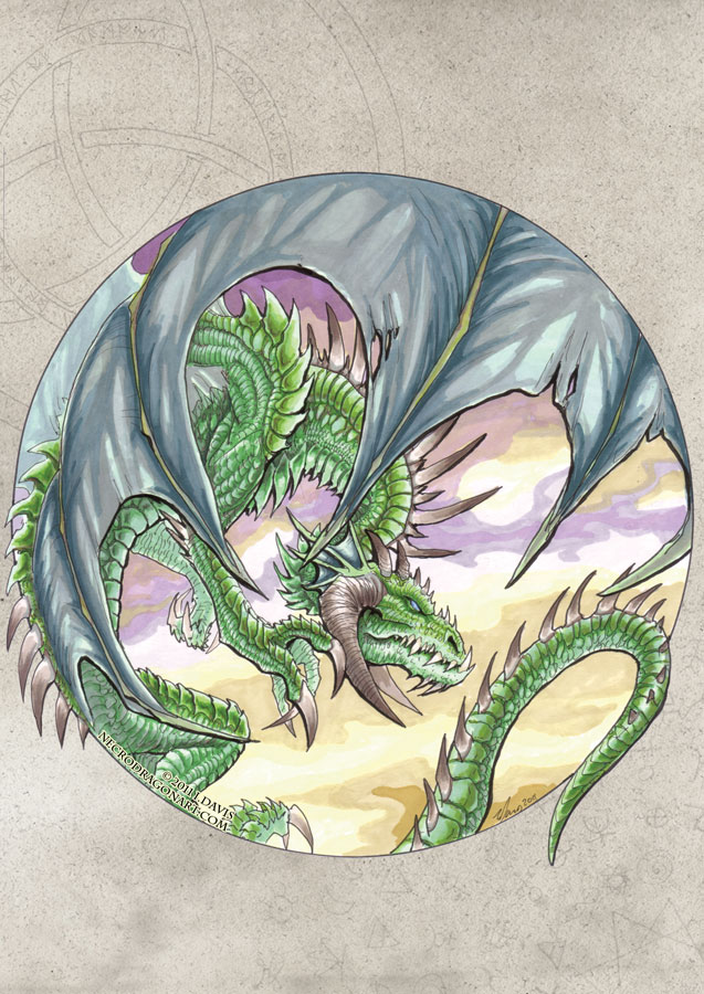 Circle Dragon. Green