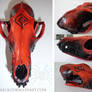 Painted Fox Skull