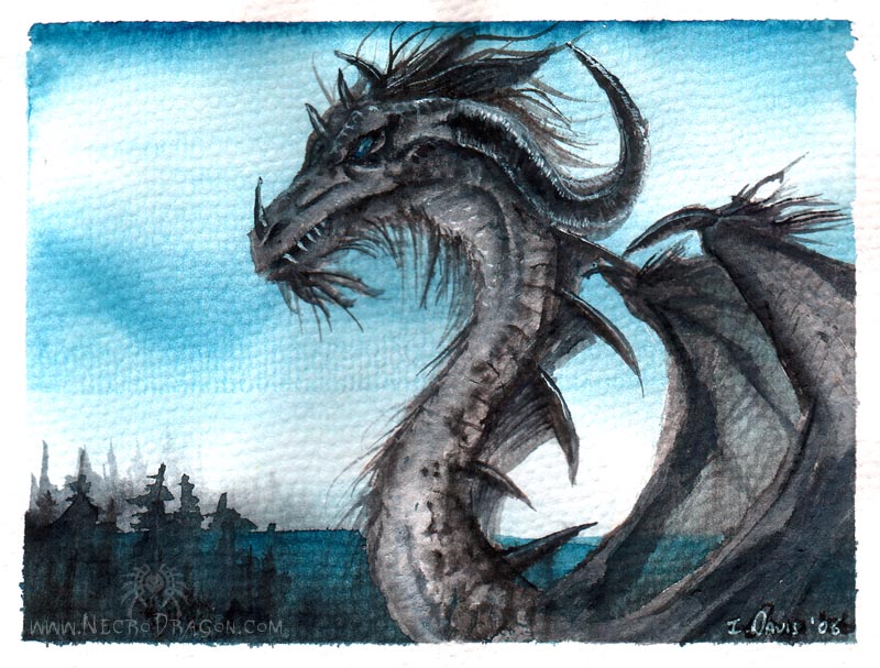 Another watercolour dragon