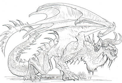 More Dragon Lineart