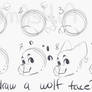 How I draw a wolf face?