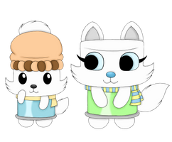 Two Arctic Foxes