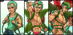 PKMN Gijinka : Bulbasaur, Ivysaur, Venusaur